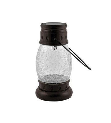 Felinar solar LED DIP, forma lampas, abajur sticla, 600mAh, aspect vintage, IP44 foto