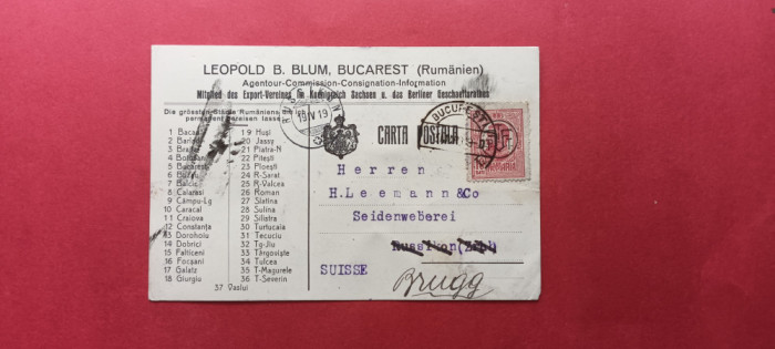 Bucuresti Bukarest Reclama Agentia Leopold B. Blum