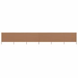 vidaXL Paravan anti-v&acirc;nt cu 6 panouri gri taupe 800x120 cm textil