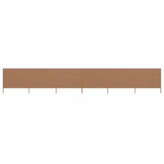vidaXL Paravan anti-v&acirc;nt cu 6 panouri gri taupe 800x120 cm textil