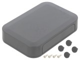 Carcasă ABS Gri &Icirc;ntunecat cu Panou 125x85x25mm