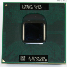 Procesor Intel Core 2 Duo doi Mobile T5800 2GHz slb6e 2MB fsb 800 socket 478