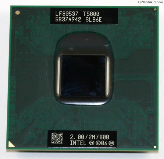 Procesor Intel Core 2 Duo doi Mobile T5800 2GHz slb6e 2MB fsb 800 socket 478