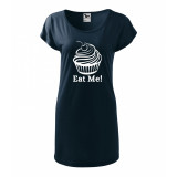 Tricou rochie Malfini bumbac print &quot;Eat Me!&quot; marimi L