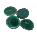 Felie agat verde rotunda 60-70mm, Stonemania Bijou