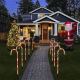 Cumpara ieftin Set 5 Decoratiuni Craciun Luminoase Solare Acadele Exterior, Alb Cald, 40cm, Intermitent, Panou Solar, LED