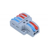 Conector Cablu Electric Automat MYF-FY 2-4, 32A, 4KV, 0.08-4mm&sup2;, ABS, Cupru, 6 Borne, Rigleta Rapida