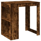 Masa de bar, stejar fumuriu, 102x70x103,5 cm, lemn prelucrat