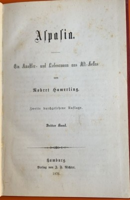 Aspasia - Robert Hamerling - Dritter band foto
