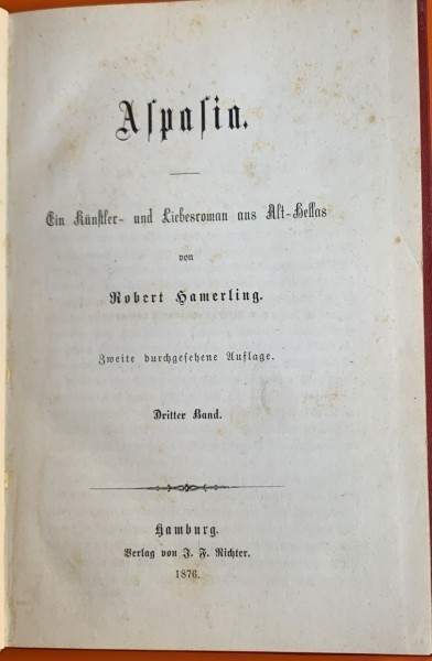 Aspasia - Robert Hamerling - Dritter band