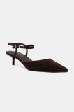 Steve Madden tocuri din piele &icirc;ntoarsă Adelaide culoarea maro, 11004721