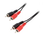 Cablu RCA dublu 2,5m negru