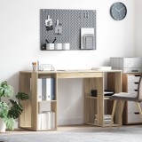 Birou Maro vidaXL Sonoma Oak, Lemn, Design Modern, Rafturi, Asamblare Usoara, Dimensiune Standard