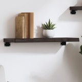 vidaXL Raft de perete maro &icirc;nchis 60x20x4 cm lemn masiv stejar tratat
