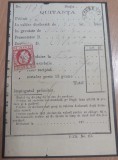 Romania 1871 - Chitanta stampilata ,,BUCURESCI 15 SEP.'' francata Carol l cu Barba 5 bani