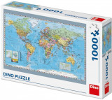 Puzzle - Harta politica a lumii (1000 piese) PlayLearn Toys, Dino