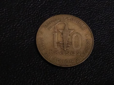 Moneda 10 francs 1979 Africa de Vest foto