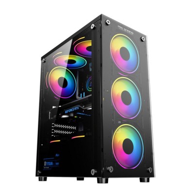 Carcasa PRO GAMING ELEMENT Mid Tower ARGB Negru foto