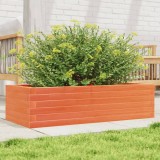 vidaXL Jardinieră de grădină, maro ceruit, 90x40x23 cm, lemn masiv pin