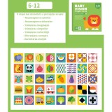 Set 20 carti pentru stimulare vizuala si cognitiva bebelusi, tip Montessori, cu imagini color, 6-12