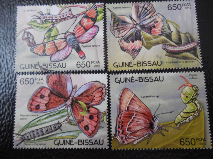 Guineea Bissau-Fauna,fluturi-serie completa ,MNH