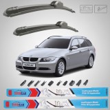 Cumpara ieftin Ștergătoare BMW Seria 3 E91 (2005&ndash;2008) Flat | Set Față &ndash; TeamCar&reg;