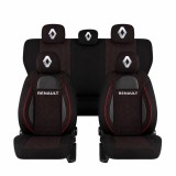 Set Huse Scaune Universale Racing Negru Personalizate cu Renault