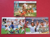 Lot 3 Foto-Carti poștale maximă filatelică-meciuri BULGARIA la Campionatul Mondial MEXIC 1986