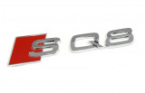 Emblema Hayon Spate Oe Audi Q8 2019&rarr; SQ8 Crom / Rosu 4M88537352ZZ