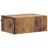 vidaXL Dulap de noapte suspendat Lemn vechi 49 x 34,5 x 20 cm 898461