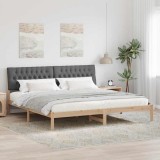vidaXL Cadru de pat cu tăblie tapițată cu headboard Maro 200 x 200 cm 3394379