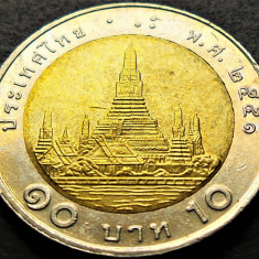 Moneda bimetalica 10 Baht - THAILANDA, anul 1998 *cod 226 C