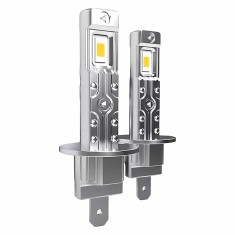Set 2 becuri LED H1, 55W, lumina alb-rece, 16.000 Lumeni, Fara cablu