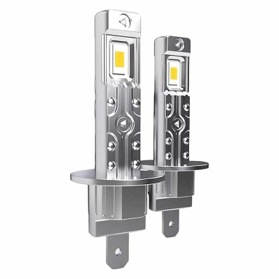 Set 2 becuri LED H1, 55W, lumina alb-rece, 16.000 Lumeni, Fara cablu foto