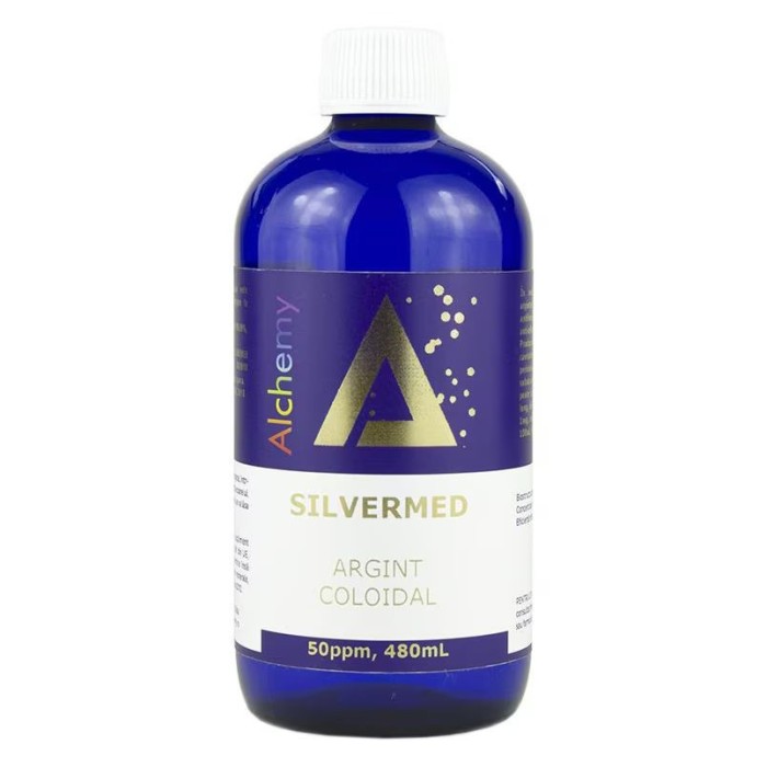 ARGINT COLOIDAL SILVERMED 50PPM &quot;ALCHEMY&quot; 480ml AGHORAS