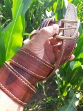 Curea bărbați piele naturala, handmade, cusuta manual.