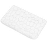 Covoras de baie antiderapant cu uscare rapida, 60x40 cm, alb Household NewTrend