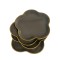 Set 4 platouri servire, Floare, Gri, 15x15x2 cm