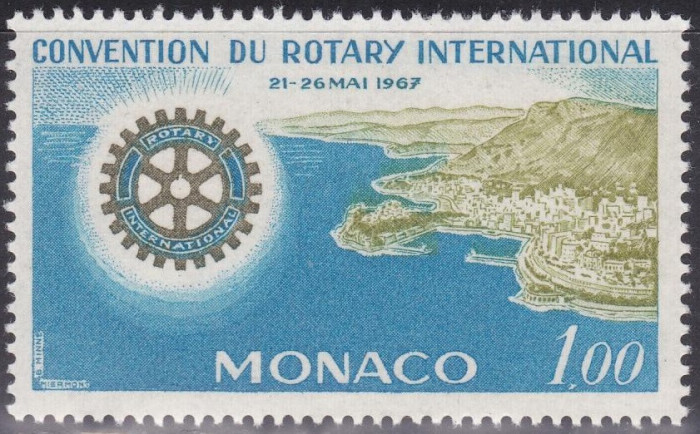 C4686 - Monaco 1967 - Rotary , neuzat,perfecta stare