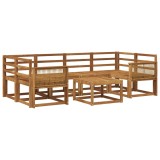 vidaXL Set de canapele de exterior 7 pcs natural Lemn Solid de Acacia 3385035