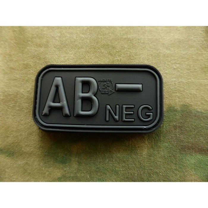 Patch Bloodtype AB NEG cauciuc, Blackops JTG