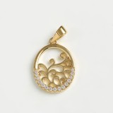 Pandantiv oval placat cu aur