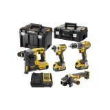 Set cu 4 unelte DEWALT&reg; 18V XR&reg; cu motor fara perii, 3 x 5Ah DCK422P3T-QW HardWork ToolsRange