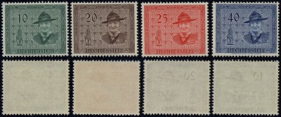 Liechtenstein 1953 Scouting conference Mi.315-318 MLH AM.413 foto