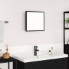 Oglinda Baie LED vidaXL, Stejar Negru, 40x8.5x37cm, Montare Perete, USB, Iluminare Albastra, Design Modern