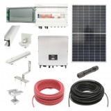Kit complet fotovoltaic ON-GRID cu invertor 5KW INVT si panouri solare POLYCROWN 12x450W, sitem prindere pe tigala/tabla