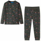 Pijamale pentru copii cu maneci lungi ninja kaki 92 GartenMobel Dekor, vidaXL