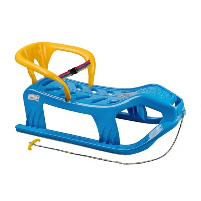 Sanie copii Marmat Snow Star Z cu spatar - Albastru foto