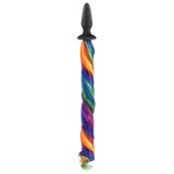 Dop anal cu coada Unicorn Tails - Rainbow