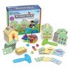Joc matematic Construim casute Learning Resources, joc educativ, logica, indemanare, 4+ ani, multicolor